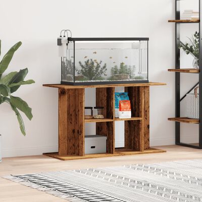 vidaXL Support pour aquarium vieux bois 100x40x60 cm bois d'ingénierie