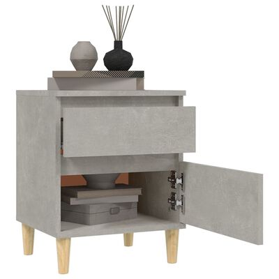 vidaXL Table de chevet Gris béton 40x35x50 cm