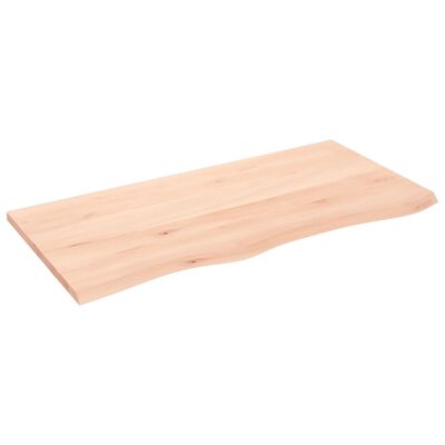 vidaXL Comptoir de salle de bain 100x50x2 cm bois massif non traité