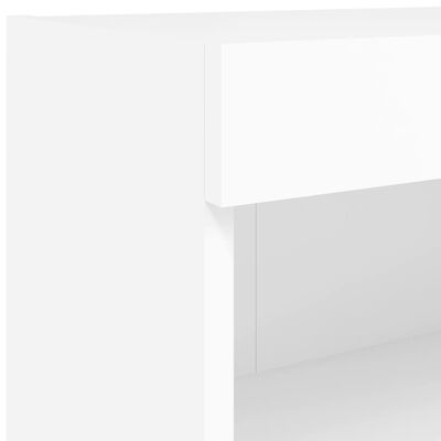 vidaXL Meubles TV muraux avec lumières LED 2 pcs blanc 60x30x40 cm