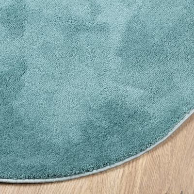 vidaXL Tapis OVIEDO à poils courts vert Ø 80 cm