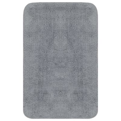 vidaXL Tapis de salle de bain 2 pcs Tissu Gris