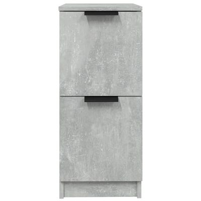 vidaXL Buffets 2 pcs Gris béton 30x30x70 cm Bois d'ingénierie