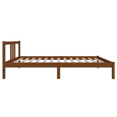 vidaXL Cadre de lit Marron miel Bois massif 100x200 cm