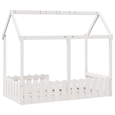 vidaXL Cadre de lit d'enfants forme de maison 80x160cm bois pin massif