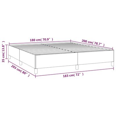 vidaXL Cadre de lit sans matelas blanc 180x200 cm similicuir