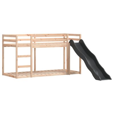 vidaXL Lit superposé avec toboggan et échelle sans matelas 75x190 cm