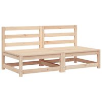 vidaXL Canapés de jardin sans accoudoirs 2 pcs blanc bois pin massif