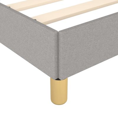 vidaXL Cadre de lit sans matelas gris clair 140x190 cm tissu