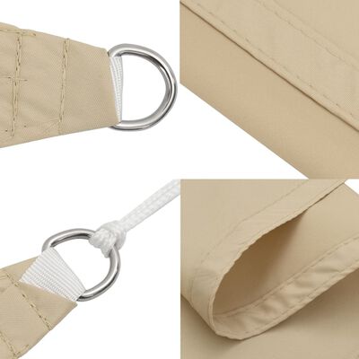 vidaXL Voile de parasol tissu oxford triangulaire 3x4x4 m beige