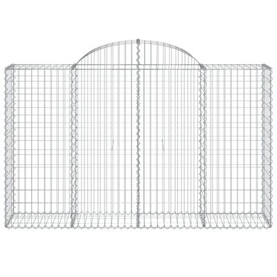 vidaXL Paniers à gabions arqués 6 pcs 200x50x120/140 cm Fer galvanisé