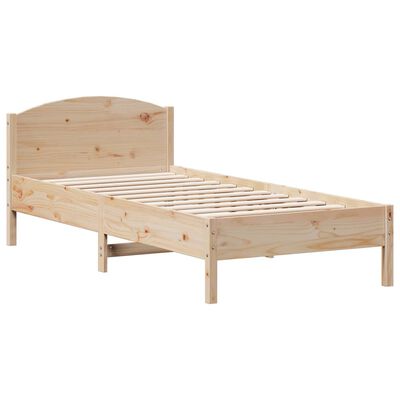 vidaXL Cadre de lit sans matelas 75x190 cm bois de pin massif