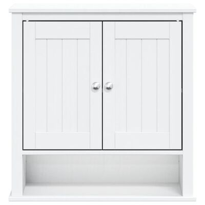 vidaXL Armoire murale de salle de bain BERG blanc bois massif