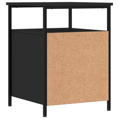 vidaXL Table de chevet noir 44x45x60 cm bois d’ingénierie