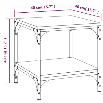 vidaXL Tables d'appoint 2 pcs Chêne sonoma 40x40x40 cm Bois ingénierie