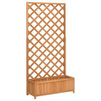 vidaXL Jardinière avec treillis marron bois massif de sapin