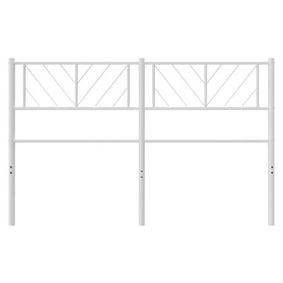 vidaXL Tête de lit métal blanc 150 cm