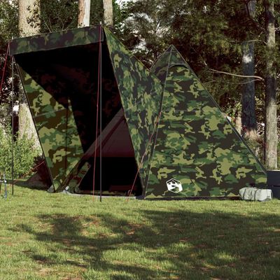 vidaXL Tente familiale tipi 6 personnes camouflage imperméable