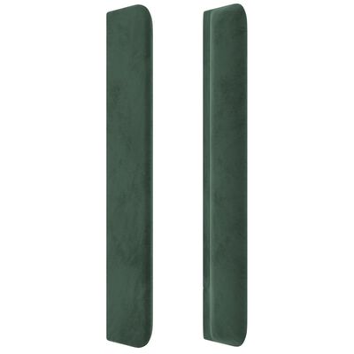 vidaXL Tête de lit avec oreilles Vert foncé 103x16x118/128 cm Velours