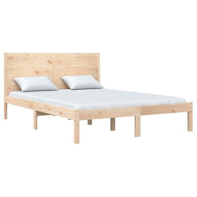 vidaXL Cadre de lit Bois de pin massif 160x200 cm