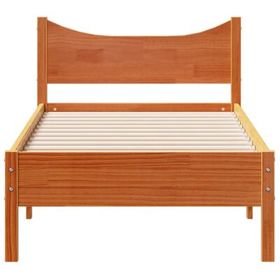 vidaXL Cadre de lit sans matelas cire marron 90x190 cm bois pin massif