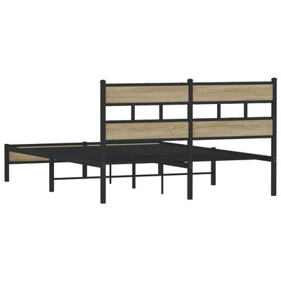 vidaXL Cadre de lit sans matelas chêne sonoma 140x200 cm