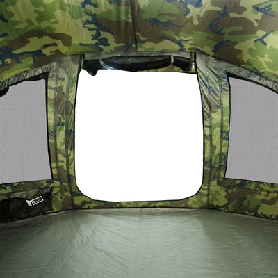 vidaXL Tente de pêche 5 personnes camouflage imperméable