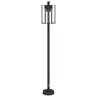 vidaXL Lampadaires d'extérieur 3 pcs noir 100 cm acier inoxydable