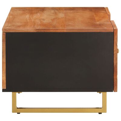 vidaXL Table basse marron et noir 100x54x40 cm bois massif de manguier