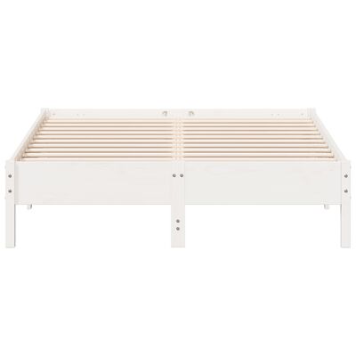 vidaXL Cadre de lit sans matelas blanc 140x200 cm bois de pin massif