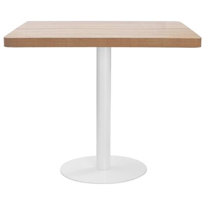 vidaXL Table de bistro Marron clair 80x80 cm MDF