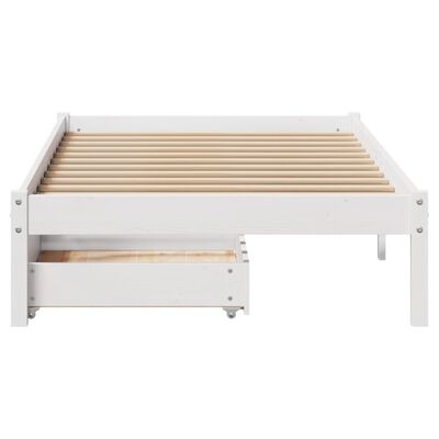 vidaXL Cadre de lit sans matelas blanc 90x200 cm bois de pin massif