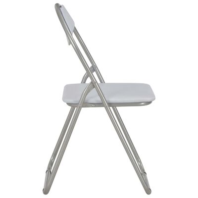 vidaXL Chaises pliantes à manger lot de 2 blanc similicuir