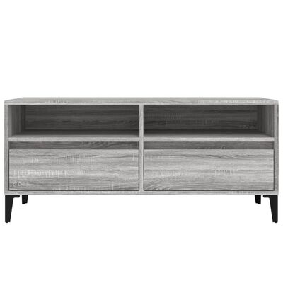 vidaXL Meuble TV sonoma gris 100x34,5x44,5 cm bois d'ingénierie