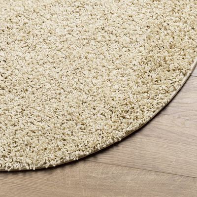 vidaXL Tapis shaggy PAMPLONA poils longs moderne doré Ø 160 cm