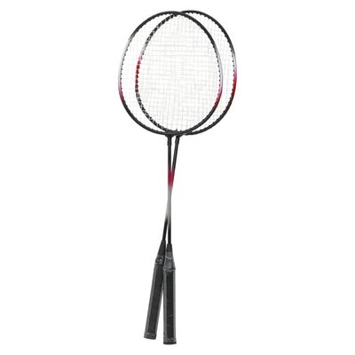 vidaXL Set de Badminton avec 2 raquettes, filet et coffret rangement