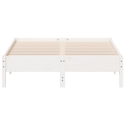 vidaXL Cadre de lit sans matelas blanc 140x190 cm bois de pin massif