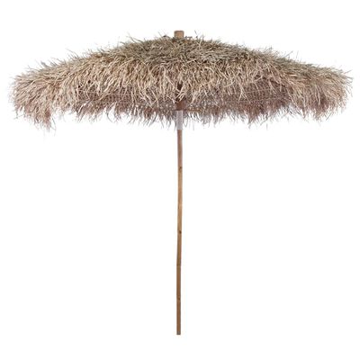 vidaXL Parasol en bambou avec toit en feuille de bananier 210 cm