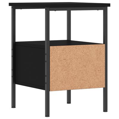 vidaXL Table de chevet noir 34x36x50 cm bois d’ingénierie