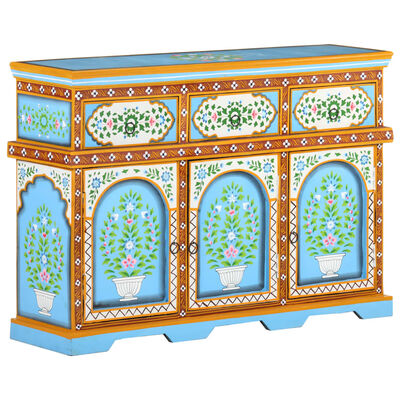 vidaXL Buffet peint à la main Multicolore 110x30x76cm Bois de manguier