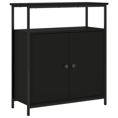 vidaXL Buffet noir 70x30x80 cm bois d'ingénierie