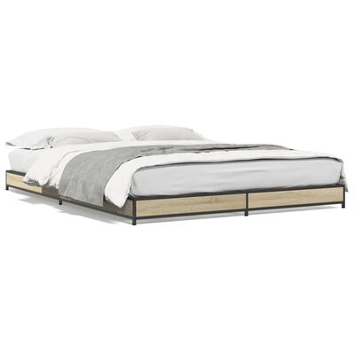 vidaXL Cadre de lit sans matelas chêne sonoma 140x190 cm