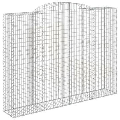 vidaXL Paniers à gabions arqués 4 pcs 300x50x220/240 cm fer galvanisé