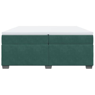 vidaXL Sommier à lattes de lit et matelas Vert foncé 200x200cm Velours