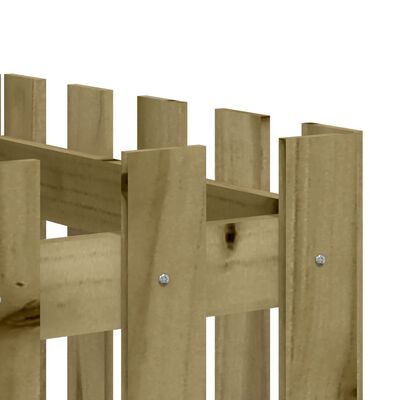 vidaXL Lit surélevé de jardin design de clôture bois de pin imprégné