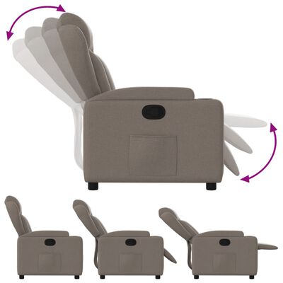 vidaXL Fauteuil inclinable Taupe Tissu