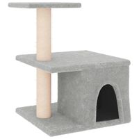 vidaXL Arbre à chat avec griffoirs en sisal gris clair 48 cm