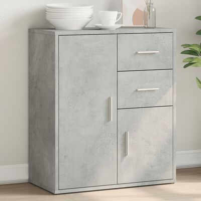 vidaXL Buffet gris béton 60x31x70 cm bois d'ingénierie