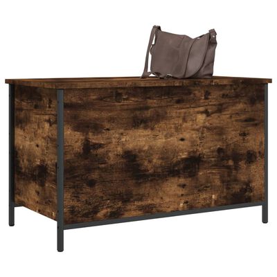 vidaXL Banc de rangement chêne fumé 80x42,5x50 cm bois d'ingénierie