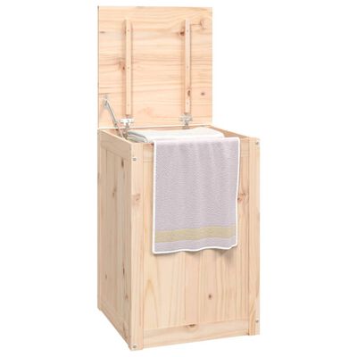 vidaXL Boîte à linge 44x44x66 cm Bois massif de pin